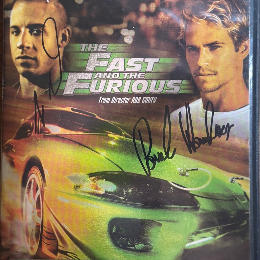 Paul Walker and Vin Diesel Autograph DVD